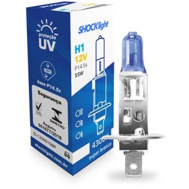 Imagem de Lâmpada Halógena Super Branca H1 12v 55w - Shocklight
