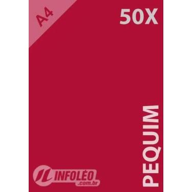 Imagem de 50 Folhas Papel Color Plus Pequim (Vermelho Escuro) A4 180g