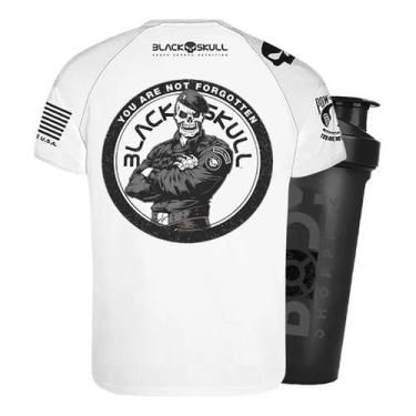 Imagem de Camiseta dry fit bope branco m + shaker - Black Skull, BOPE - BRANCO M
