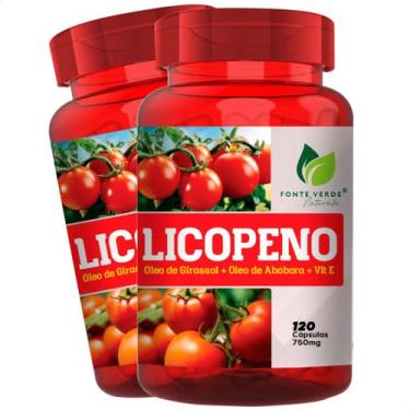 Imagem de 2 Potes Licopeno + Óleo de Girassol + Óleo de Abóbora + Vit. E Kit 240
