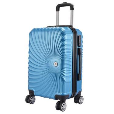 Imagem de Mala de Bordo Viagem Pequena ABS - (55 x 35 x 22cm) C/ 4 Rodinhas 360º