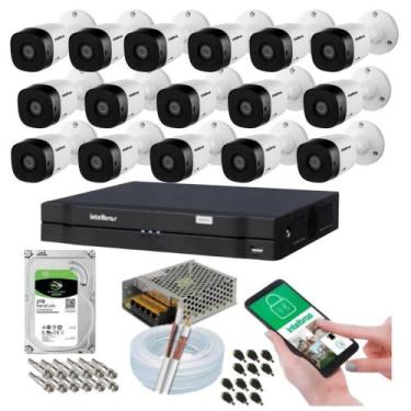 Imagem de Kit 16 Câmeras de Segurança HD 720p Intelbras VHC 1120B+DVR Intelbras 
