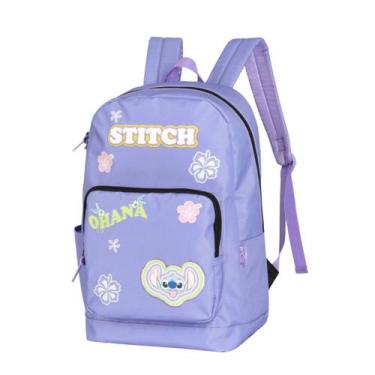 Imagem de Mochila Escolar Stitch 47735 - Juvenil - Luxcel, Lilas, Único