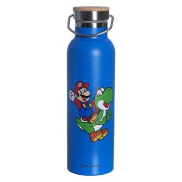 Imagem de Garrafa Térmica Camp Super Mario 600ml Aço Inox Zona Criativa - 100731