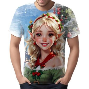 Imagem de Camiseta Camisa Tshirt Natal Festas Elfa Duende Neve HD 4 - Enjoy Shop