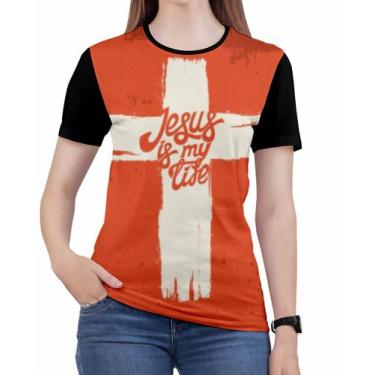 Imagem de Camiseta Jesus bíblia gospel evangélica Feminina Roupas est5 - Alemark