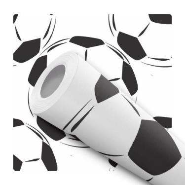 Imagem de Papel De Parede Adesivo Bola de Futebol Esporte Estampa Quarto Menino 