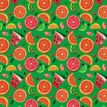 Imagem de Papel De Parede Frutas Melancia Limão Morango Laranja Cereja - LRP