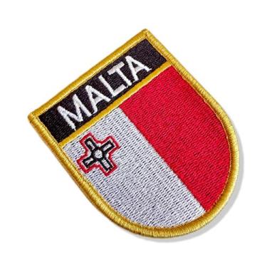 Imagem de BP0435E-001 Bandeira Malta Patch Bordado 6,8x8,0cm - BR44