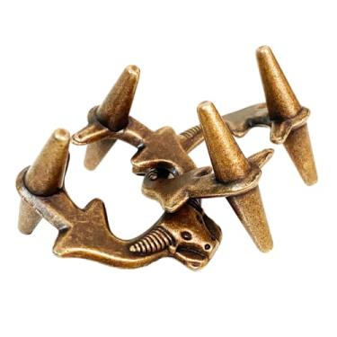 Imagem de Puzzle de Metal Quebra-Cabeça 3d Enigma Antigo Desafio Vários Modelos Disponiveis (Chifes Ox Head)