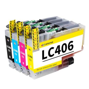 Imagem de SANUNE LC406 cartuchos de tinta de substituição para Brother LC406 LC406XL cartucho de tinta para impressora Brother MFC-J4535DW MFC-J4335DW MFC-J4345DW MFC-J5855DW MFC-J5955DW MFC-J6555DW MFC-J6955DW