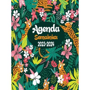 Imagem de Agenda Semainier 2023-2024: Agenda Semainier 24 Mois 2023-2024, Planificateur hebdomadaire grand format A4, 2 Pages Par Semaine, Jolie Couverture.