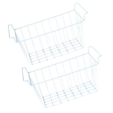 Imagem de Bothyi Cesta de Armazenamento para Freezer, 2 Peças, Despensa, Rack de Armazenamento, Grande, Cesta de Geladeira, Fio, Cesta de Armazenamento para Dormitório, 45cm x 24,5cm x 20cm