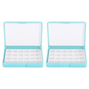 Imagem de Caixa de Paletas de Proteção de Tinta Caixa de Aquarela Armazenamento de Tinta, Paletas de Plástico Portáteis para Artistas, Acrílicos, Batons, Com Design Particionado para Fácil