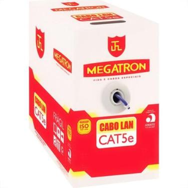 Imagem de Cabo De Rede/Informatica Megatron 4 Pares Cat5E Com 305M, Azul