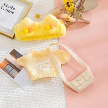 Imagem de Roupa para Paper Duck Lalafanfan | Kit Roupa e Acessório Lalafanfan Pato de Pelúcia Amarelo | Roupa Pato de Pelúcia (Conjunto 2)