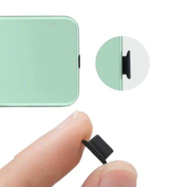 Imagem de Kit 10 Protetor de entrada Iphone Lightning anti poeira Tampa carregamento proteção celular Silicone (Transparente)