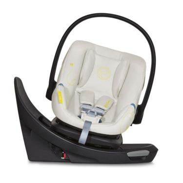 Imagem de Cadeira de Bebê para Carro com Base Giratória de 180º, Barra Anti-Rebote e Apoio de Cabeça Ajustável em 11 Posições, Cybex Aton G Swivel, Bege Concha