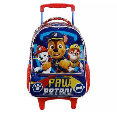 Imagem de Mochila Escolar Mala com Rodas 16 Paw Patrol Chase Y 11800 - Xeryus