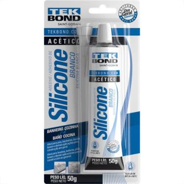 Imagem de Silicone Tekbond Acetico 50G. Branco Blister, Branco