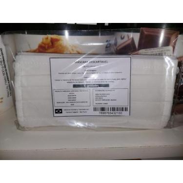 Imagem de Mascara Descartável Dupla - Pacote com 5 Unidades - Malaba, Branca