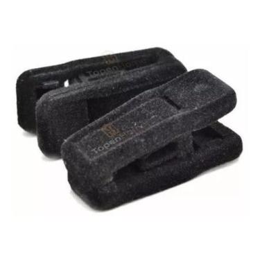 Imagem de Kit 10 Presilhas De Veludo Para Cabides IKAZA - Topen Home, Preto