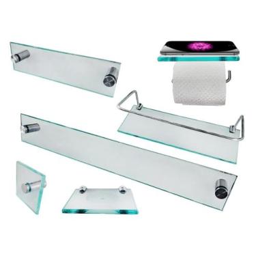 Imagem de 1 Kit para banheiro Premium 6 peças - DIRETOO , Incolor