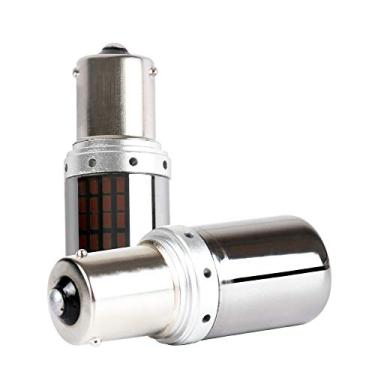 Imagem de Lâmpadas de LED BAU15S PY21W 1156 S25 Luzes de seta amarelo âmbar livre de erros, sem flash anti-hipertensão, lâmpadas traseiras de substituição cromadas brilhantes invisíveis 3014SMD 12V 21W Pacote com 2 【1797】