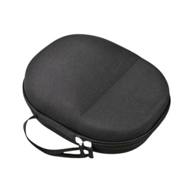 Imagem de AsrMyjcx Organizador de capa de fone de ouvido, proteção de acessórios EVA Inner com zíper, fone de ouvido leve que transporta saco de viagem de fone de ouvido, Black Out Oxford
