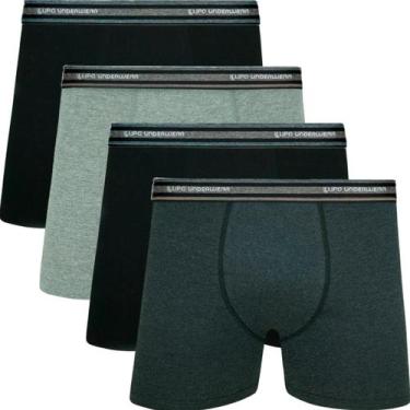 Imagem de  Kit Com 4 Cuecas Boxer Box Original Lupo De Algodão Cotton Com Elasta