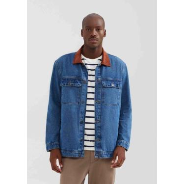 Imagem de Jaqueta Jeans Hering Trucker Com Veludo Masculina-Masculino