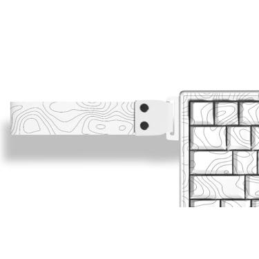 Imagem de Womier Correias de teclado personalizadas com adesivo para teclado 60 65 75 100 por cento metal snap para Wooting 60he EPOMAKER Aula WIN60 YUNZII ATK68, etc. Quadro mecânico para jogos (branco-T)