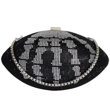 Imagem de Lyuxhetaokdiq Bolsa de ombro feminina em forma de futebol, bolsa de mão de rugby, bolsa de futebol exclusiva novidade, 4 Mão Esqueleto
