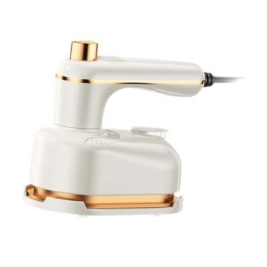 Imagem de IEUDNS Viagem a vapor de ferro para roupas Ferro de vapor elétrico seco e molhado Máquina de passar a ferro para viajar para o dormitório da faculdade, Bege