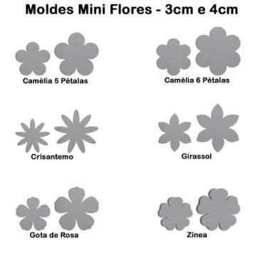 Imagem de Kit Moldes Mini Flores Laços Enfeites Em Aço Inox A76 - Artmaq