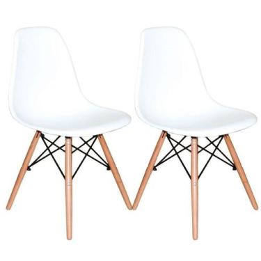Imagem de Kit Com 2 Cadeiras Charles Eames Eiffel Branca - UNIVERSAL MIX