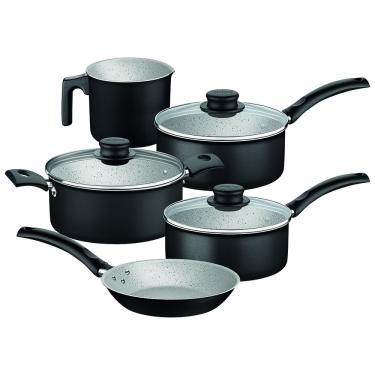 Imagem de JOGO DE PANELAS TRAMONTINA ANTIADERENTE TURIM GRAFITE 5 PEÇAS