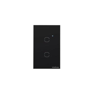 Imagem de Interruptor Inteligente Touch Wi-Fi 2 Teclas Preto Intelbras ews 1002
