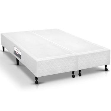 Imagem de Cama Box Base Castor Poli Tecido White Queen 158x198