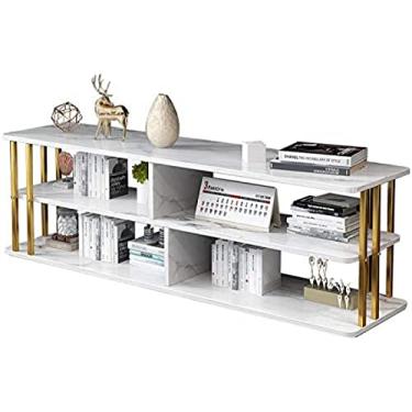 Imagem de Centro De Entretenimento De Armário De Tv Moderno, Console De Tv De 3 Camadas Prateleira De Mídia De Tv Universal Com Armação De Metal, Prateleira De Armazenamento Aberta Para Sala De Estar, Quart