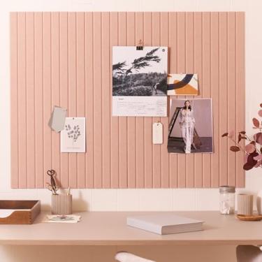 Imagem de Quadro de avisos estéticos para escritório e casa - Quadro de feltro alternativo de cortiça grande para decoração de parede, incluindo abas e alfinetes - Placas organizadoras perfeitas e painéis de