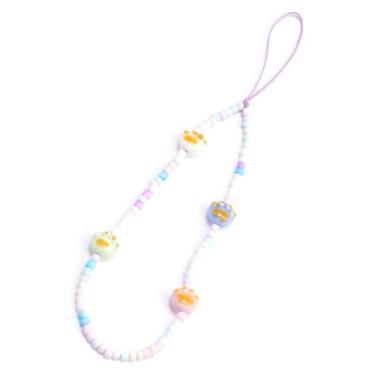 Imagem de JMCRATE Elegante berloque de telefone com contas para cachorro com alça estética Y2K chaveiro bonito para bolsa, câmera, decoração USB, Small, Acrílico, Sem Pedra Preciosa