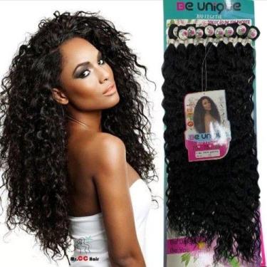 Imagem de Cabelo Bio Fibra Onduladinho 75cm 300g Be Unique Bela Garota - oem, 1b