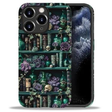 Imagem de DAIZAG Capa compatível com iPhone 11 Pro, The Magician's Bookshelf 2 em 1, resistente, à prova de choque, resistente, PC rígido + capa protetora de silicone macio