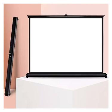 Imagem de Tela de projeção de mesa portátil, tela de projetor ao ar livre dobrável para sala de aula de escritório em casa, filmes Scrreen para acampamento/viagem no escritório 4: 3/16: 9, 16: 9-50 polegadas