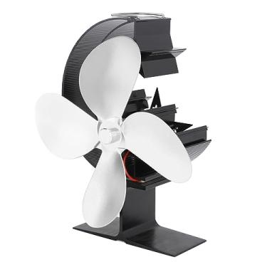 Imagem de Premium 167 ℉ Fã de Fogão de Lareira de Detecção Automática, 3 Lâminas fã de Fogão a Lenha para o Fogão a Gás Burner Frove, Eficiente Distribuição de Calor Ecologicamente (Prata)