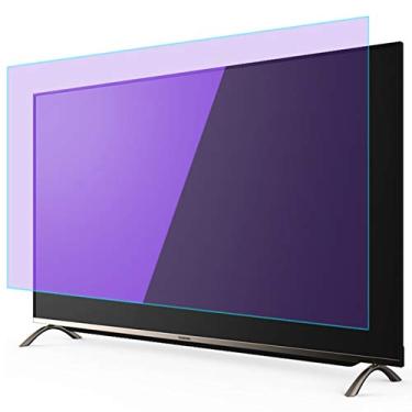 Imagem de BDSHL Protetor de tela de TV antirreflexo para monitor sem aro de 32-75 polegadas filtro de tela de proteção ocular anti-luz azul película protetora de tela ultra clara (cor: versão fosca, tamanho: 65