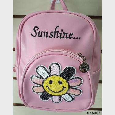 Imagem de Mini Mochila Couro Ecológico p. A Sunshine Feminina Rosa