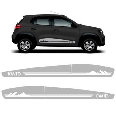 Imagem de Faixa Lateral Kwid Montanhas Adesivo Modelo Decorativo - SPORTINOX,  P