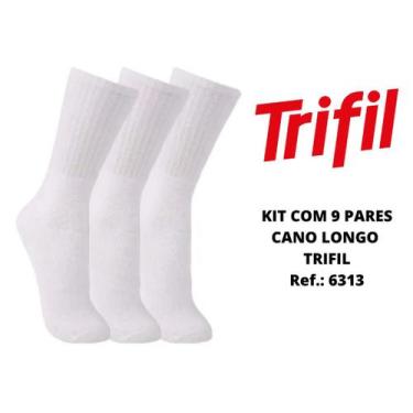 Imagem de Kit c/ 3 pares Trifil cano longo Ref.: 6313, Branco, 39-43